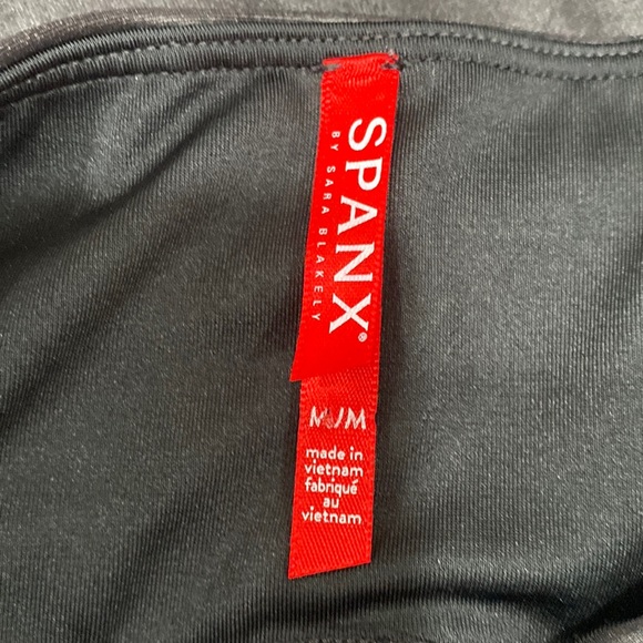 Spanx Faux Leather Shiny Leggings Black M - Picture 8 of 14